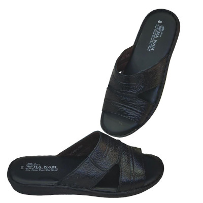 Dép Nam Quai Ngang Da Bò Thật TiTi ĐÔ Cao Cấp DNA2123d