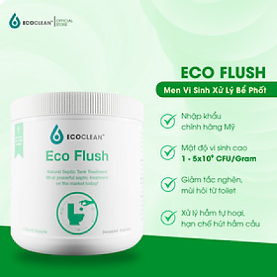 Hộp 6 Gói Vi Sinh Xử Lý Hầm Tự Hoại, Bồn Cầu Bị Đầy, Tràn - EcoFlush - Túi Gói Tự Phân Huỷ