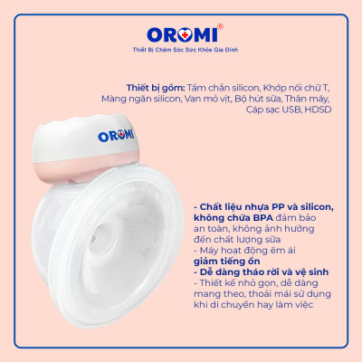 Máy Hút Sữa Điện Đơn OROMI MY-379 - Máy Hút Sữa Không Dây Rảnh Tay