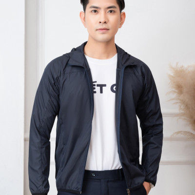 Áo khoác gió 1 lớp ALIGRO màu navy AK1G.3