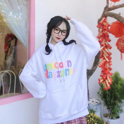 UPZ Áo Khoác Hoodie In Unicorn Play Zone Chữ Bảy Màu (7 Màu)