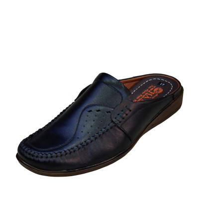 Dép Bít Mũi Nam Da Bò Thật TiTi ĐÔ Cao Cấp GSB2098d