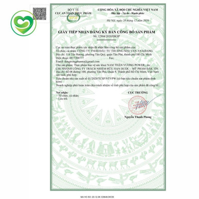 Tăng Cường Sinh Lý Nam Giới Nam Thận Vương Power VAK Giảm Xuất Tinh Sớm Bổ Thận Tráng Dương, Hộp 30 Viên