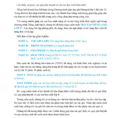 Sách - GLOBAL SUCCESS - Bài tập tiếng anh lớp 8 Tập 1 (có đáp án)