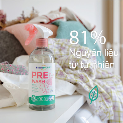 Xịt xử lý vết bẩn trước khi giặt Stanhome PreWash Ecolabel 500ml