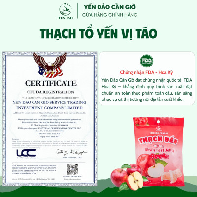 Yến Đảo - Thạch Tổ Yến Vị Táo Hương Vị Trái Cây Tươi Ngon, Dinh Dưỡng Cho Cả Gia Đình