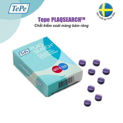 Chất kiểm soát mảng bám răng Tepe Plaqsearch Hộp 10 viên