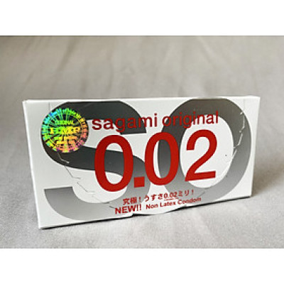 Bao Cao Su 0.02 Sagami Original (2s) - Siêu Mỏng - Truyền Nhiệt Nhanh - Chống Dị Ứng - 100% Hàng Chính Hãng - Che Tên Sản Phẩm