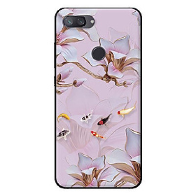 Ốp lưng in cho Xiaomi Mi 8 Lite mẫu Tranh Hoa Và Cá - Hàng chính hãng