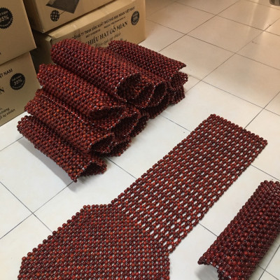 Đệm Lót Đàn Ghế Xe Ô Tô Hạt Gỗ Nhãn ( hình thật )