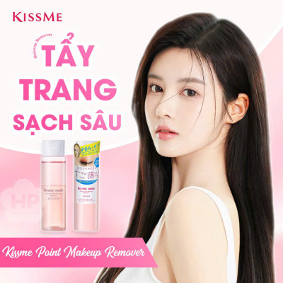 Bông Tẩy Trang Và Nước Tẩy Trang Nhanh Dành Cho Vùng Mắt Kissme Heroine Make (120 mL)