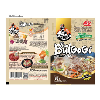 Combo 5 Gói Sốt Xào Bulgogi Kiểu Hàn Quốc Ông Chà Và 90gr