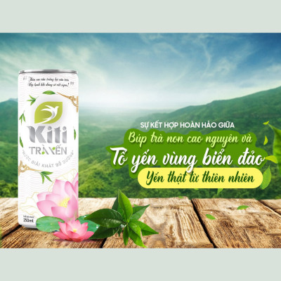 [3 LON] TRÀ YẾN KITI - Trà Xanh kết hợp Hạt Chia và Yến Sào từ thiên nhiên vừa giải khát vừa thơm ngon bổ dưỡng