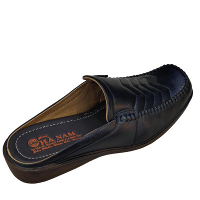 Dép Bít Mũi Nam Da Bò Thật TiTi ĐÔ Cao Cấp GSB2095d