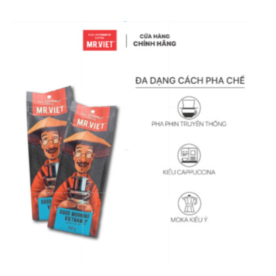 Cà Phê Rang Xay Túi Good Morning Vietnam MR.VIET (250g/Túi)