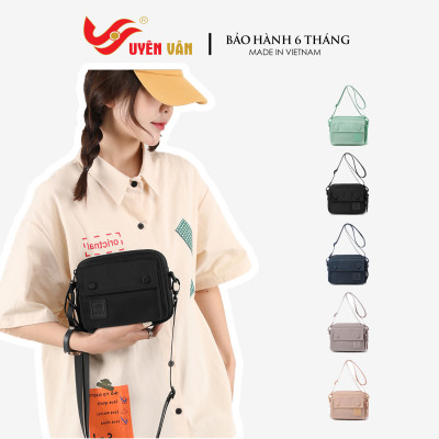 Túi đeo chéo nữ vải dù chống trượt nước thời trang hàn quốc kiểu hộp ngang đáng yêu DRU - Hàng Chính Hãng