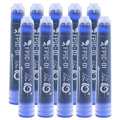 Hộp 10 Ống Mực Bút Máy FPIC-01 - Mực Xanh
