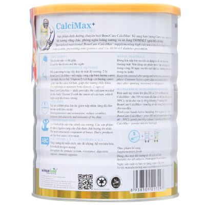 Sữa bột Wincofood Bonecare Calcimax+ 850g dành cho người từ 18 tuổi trở lên bổ sung canxi - Collagen và đường Isomalt phòng ngừa loãng xương, giúp chống lão hóa đẹp da và ngừa tiểu đường.