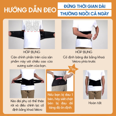 Đai lưng cột sống loại vừa Phiten metax supporter waist belt middle type AP230003/AP230004/AP230005