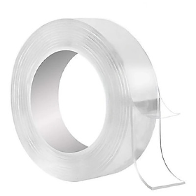 Băng keo trong suốt đa năng dán siêu dính trên mọi bề mặt, keo nano 2 mặt chống thấm tiện lợi dài 3cmx3m