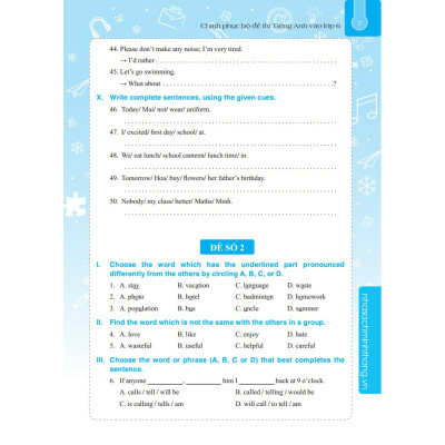 Sách - Chinh phục bộ đề thi tiếng anh vào lớp 6 (Có đáp án)