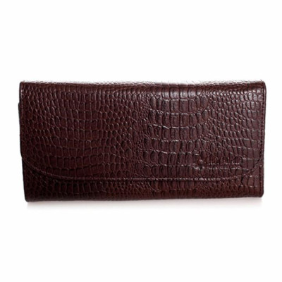 Bóp nữ vân cá sấu Huy Hoàng bấm nút màu da, đen, nâu HC3108-09-10