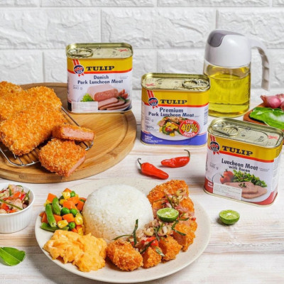 Thịt Heo Hộp Tulip 340g - Nhập Khẩu Đan Mạch | Tulip Pork Luncheon Meat 340g