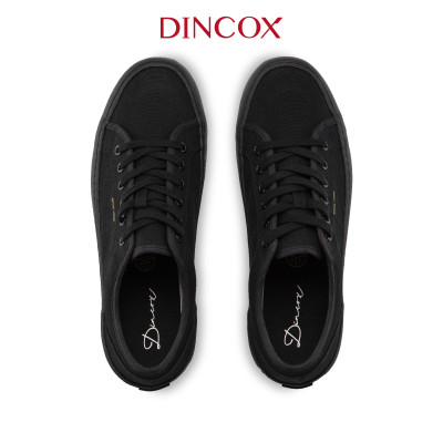 Giày Sneaker Vải Canvas Nam Nữ E18 Black Dincox
