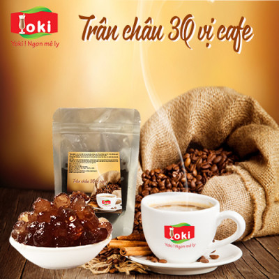 Combo Trân châu 3Q vị đào Yoki và Trân châu 3Q vị cafe Yoki