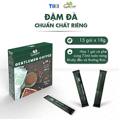 Gentlemen Coffee Goce - Cafe Nam hòa tan 3 trong 1 - 270g (15 gói x 18g)