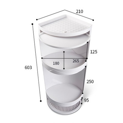 Kệ Góc Tường Xoay 360 Độ Kệ Để Đồ Đa Năng Dùng Cho Nhà Bếp Và Phòng Tắm Chống Ẩm Mốc