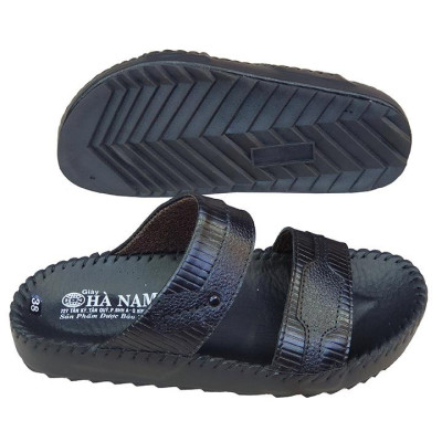 Dép Nam Quai Ngang Da Bò Thật TiTi ĐÔ Cao Cấp  DNA2083d