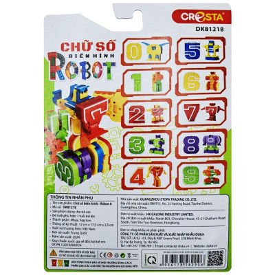 Đồ Chơi Lắp Ráp Biến Hình Robot Chữ Số 6 - Cresta DK81218