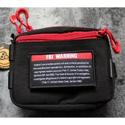 Patch_ miếng dán velcro vải cảnh báo của FBI_chiến thuật
