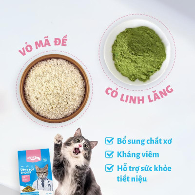 [Hoả tốc] Thức Ăn Cho Mèo MRVET T2 Mới, Gói 1KG Tăng Cường Omega 3, Mượt Lông, Giảm Rụng