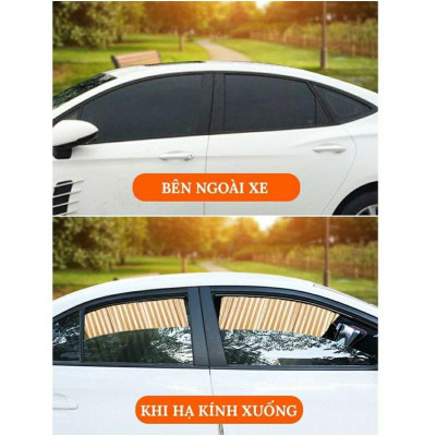 Bộ 04 rèm vải che nắng ô tô có gắn nam châm