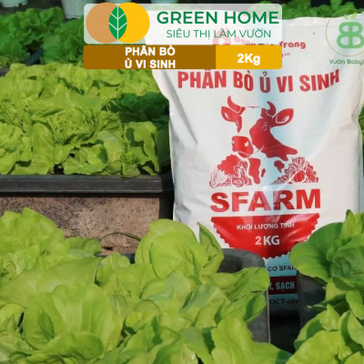 Phân Bò Ủ Vi Sinh GreenHome, Sfarm, Bao 2kg, Bổ Sung Dinh Dưỡng Đa, Trung, Vi Lượng Và Acid Humic
