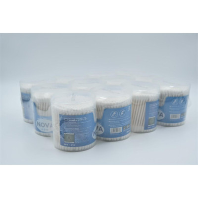 [Lố 12 hộp] Tăm bông vệ sinh NOVA baby hộp vát size M thân giấy [TB01-616] hộp 200 que