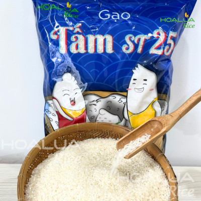 Gạo Tấm ST25 Hoa Lúa túi 2kg - Dẻo mềm, thơm ngon