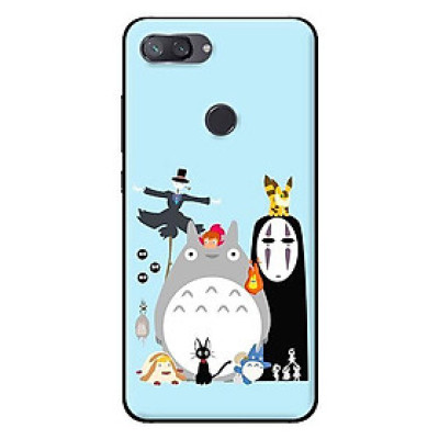 Ốp lưng in cho Xiaomi Mi 8 Lite mẫu Ghibli Nền Xanh - Hàng chính hãng