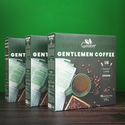 Gentlemen Coffee Goce - Cafe Nam hòa tan 3 trong 1 - 270g (15 gói x 18g)