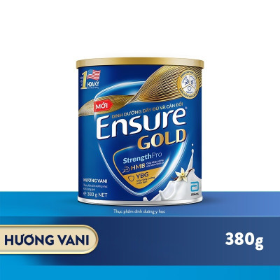 Sữa Bột Ensure Gold Abbott Hương Vani Truyền Thống (HMB) 400g/380g Giúp Tăng Cường Miễn Dịch & Sức Khỏe Khối Cơ