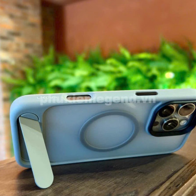 Ốp lưng cho iPhone 16 Pro Max hiệu Likgus VALOR hỗ trợ sạc từ , lưng nhám viền màu có giá đỡ kim loại , chống sốc chống va dập thời trang cao cấp - Hàng chính hãng
