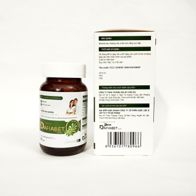 Viên Uống Hạ Nhanh Đường Huyết Glucomr Dafiabet Gold - Giảm Biến Chứng Bệnh Tiểu Đường - Lọ 60 Viên