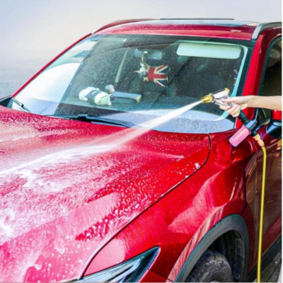  Bộ dây vòi xịt nước rửa xe, tưới cây . tăng áp 3 lần, loại 7m, 10m 206236 đầu đồng,cút,nối vàng+ tặng khăn phượt