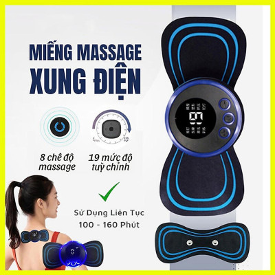 Máy Massage Xung Điện Cánh Bướm Toàn Thân 8 Chế Độ 19 Cường Độ Giảm Đau Miếng Dán