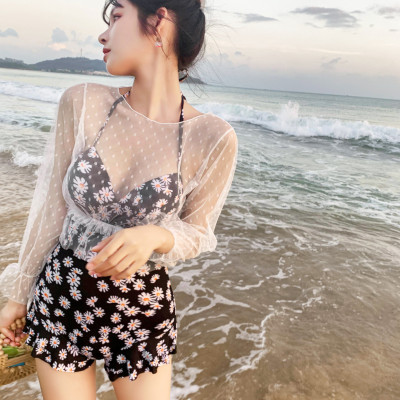 Bộ đồ bơi bikini nữ giấu bụng che nắng 1 mảnh đi tắm biển tôn dáng sang chảnh - B.02