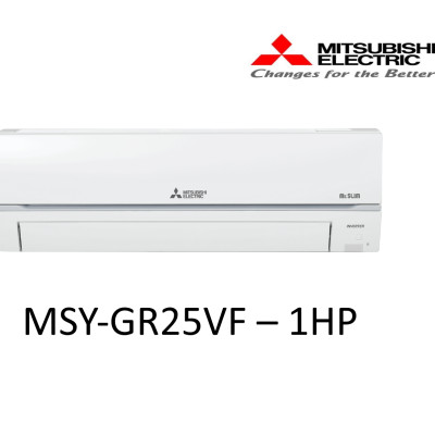 ĐIỀU HÒA KHÔNG KHÍ (MÁY LẠNH) MITSUBISHI ELECTRIC MSY-GR25VF - 1 HP(NGỰA) (9,554 BTU/H) - INVERTER - HÀNG CHÍNH HÃNG