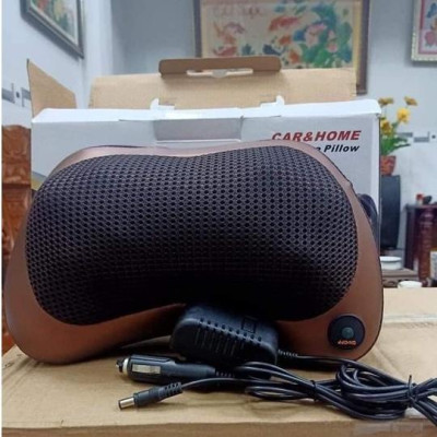 Gối massage hồng ngoại 8 bi matxa cổ, lưng, vai, gáy, toàn thân - hàng chính hãng