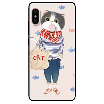 Ốp lưng in cho Xiaomi Redmi Note 6 Pro Mẫu Người Mèo
